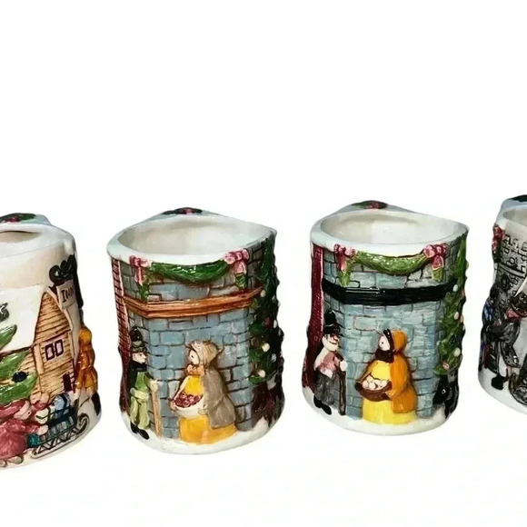 Incredible whimsical Christmas mugs vintage incredible quality - Picture 9 of 14